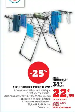 Super U U séchoir sur pieds 27m offre