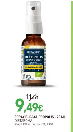 naturéO Dietaroma spray buccal propolis - 20 ml offre