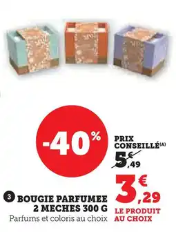 Super U Bougie parfumée 2 mèches 300 g offre