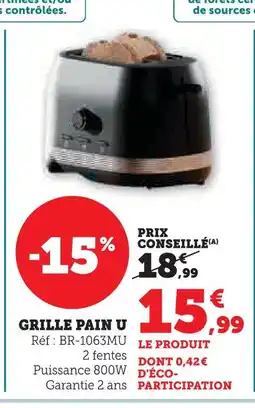 Super U U grille-pain offre