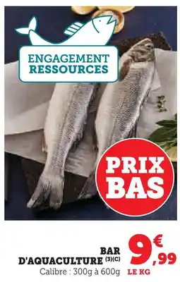 Super U Bar d'aquaculture offre