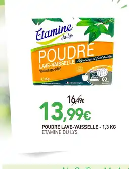 naturéO Etamine du lys poudre lave-vaisselle - 1,3 kg offre