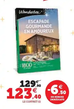 Super U Wonderbox escapade gourmande en amoureux offre