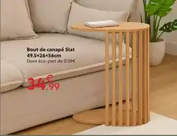 Maxi Bazar Bout de canapé slat 49.5×26×56cm offre
