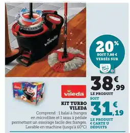 Super U Vileda kit turbo offre