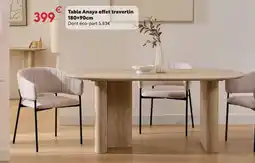 Maxi Bazar Table anaya effet travertin offre