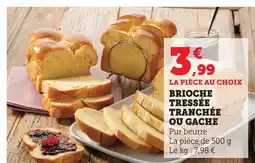 U Express Brioche tressée tranchée offre