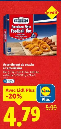 Lidl Mcennedy american style football box offre