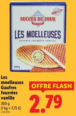 Lidl Les moelleuses gaufres fourrées vanille offre