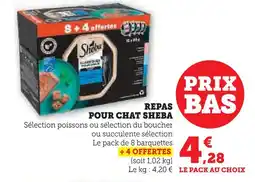 U Express Sheba repas pour chat sélection poissons offre