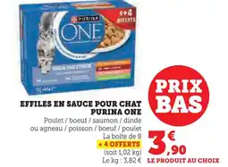 U Express Purina one effilés en sauce pour chat poulet offre