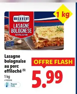 Lidl Mcennedy lasagne bolognaise au porc effiloché offre