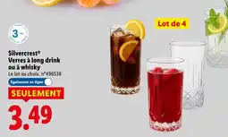 Lidl Silvercrest verres à long drink ou à whisky offre