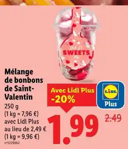 Lidl Mélange de bonbons de saint-valentin offre