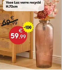 Maxi Bazar Vase luz verre recyclé offre