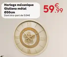 Maxi Bazar Horloge mécanique giuliana métal ø50cm offre