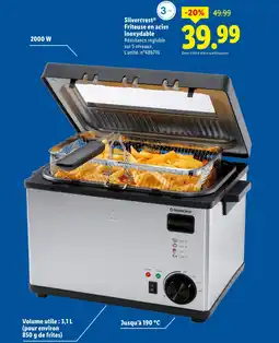 Lidl Silvercrest friteuse en acier inoxydable offre