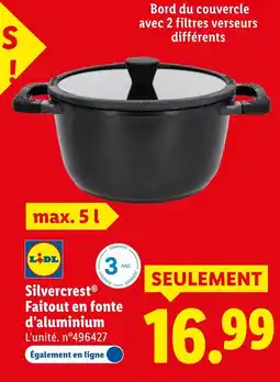 Lidl Silvercrest faitout en fonte d'aluminium offre