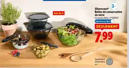 Lidl Silvercrest boîtes de conservation en verre offre