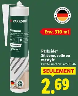 Lidl Parkside silicone, colle ou mastyic offre