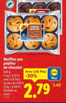 Lidl Mcennedy muffins aux pépites de chocolat offre