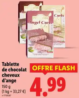 Lidl Pishmaniya tablette de chocolat cheveux d’ange offre