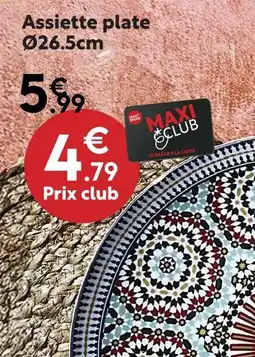Maxi Bazar Assiette plate offre
