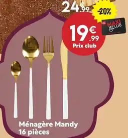 Maxi Bazar Ménagère mandy 16 pièces offre