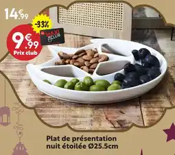 Maxi Bazar Plat de présentation nuit étoilée ø25.5cm offre
