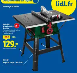 Lidl Parkside scie circulaire de table offre