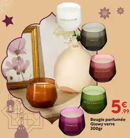 Maxi Bazar Bougie parfumée glowy verre 300 gr offre