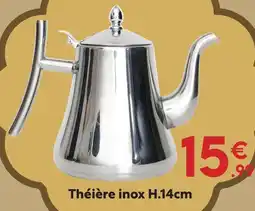 Maxi Bazar Théière inox h.14cm offre