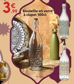 Maxi Bazar Bouteille en verre à clapet offre
