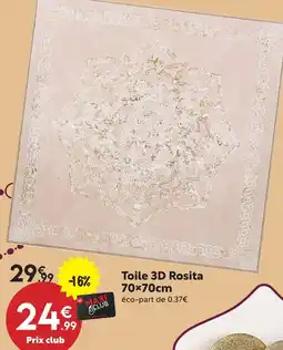 Maxi Bazar Toile 3d rosita 70×70cm offre