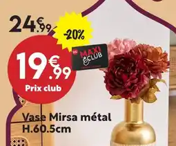 Maxi Bazar Vase mirsa métal offre