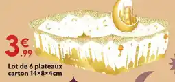 Maxi Bazar Lot de 6 plateaux carton offre