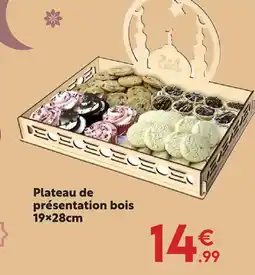 Maxi Bazar Plateau de présentation bois 19×28cm offre
