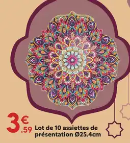 Maxi Bazar Lot de 10 assiettes de présentation offre