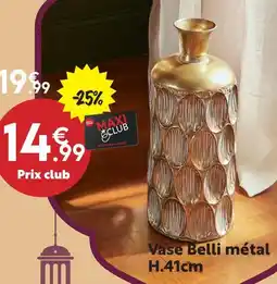 Maxi Bazar Vase belli métal offre