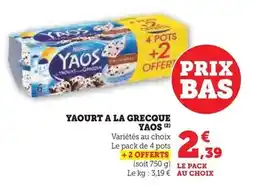 U Express Nestlé - yaourt a la grecque yaos offre