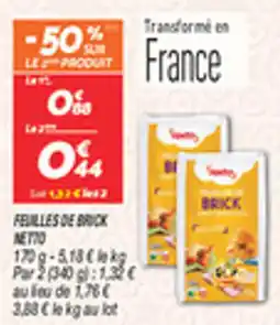 Netto Feuilles de brick netto offre