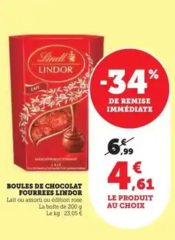 U Express Lindt - boules de chocolat fourrees offre