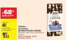 Carrefour Market Tablettes de chocolat offre