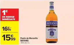 Carrefour Market Bayanis - pastis de marseille offre