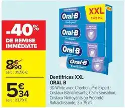 Carrefour Market Dentifrices xxl oral-b offre