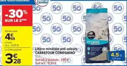 Carrefour Market Carrefour - litière minérale anti-odeurs offre
