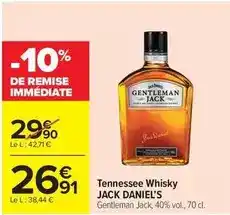 Carrefour Market Jack daniel's - tennessee whisky offre