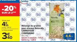 Carrefour Market Carrefour - mélange de graines pour oiseaux naturally offre