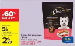 Carrefour Market Cesar - croquettes pour chien offre