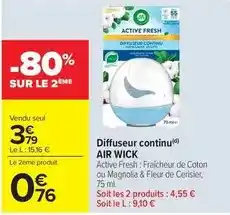 Carrefour Market Air wick - diffuseur continu offre
